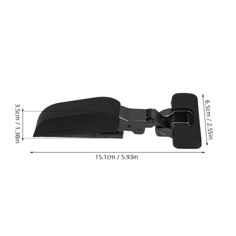 Soft Close Cabinet Door Hinges With Hidden Damping Buffer, Quiet Two Stage Closing, side view, black, dimensions shown