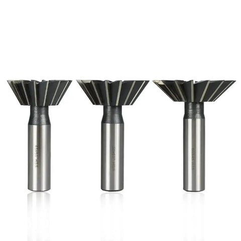Dovetail Milling Cutter HSS End Mills High Speed Steel CNC Router Bit Double Edged Cutter For Mold Steel Cast Iron Carbon Steel Alloy Steel Tool Steel Slotting Tool 45 55 60 Degree Angles Pro Grade Heavy Duty
