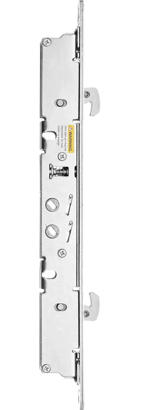 Eleven And Three Quarters Inch Multi Point Mortise Lock With Face Plate For Sliding Patio Glass Door Dual Point Lock Set Replacement Anti Slam Button Stainless Steel Handle Not Included