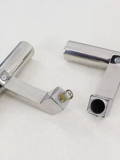 Offset Door Pull Handle For Sliding Doors And Front Entry, Long Matte Black Door Grab Bar unassembled stainless steel parts