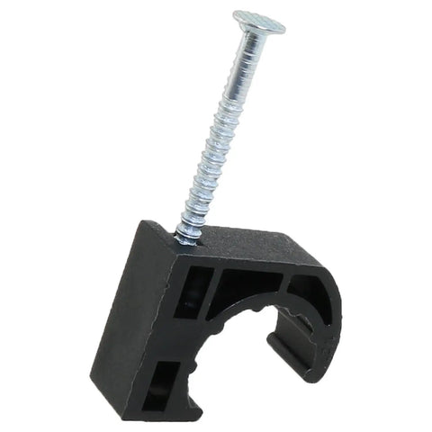 Half Inch Clamp J Hook Pipe Bracket Black Plastic Cable Fixing Clip For PEX Hose Support, Durable Steel Studs, Quick Localized Fix