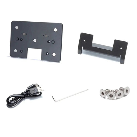 Fast Charge USB Dock Stand for 3D Printers Backplate Mount with components including USB cable, mounting kit, and slip resistant base.