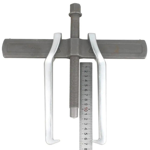 12 Inch Two Jaw Gear Puller With Reversible Claws For Pulley Flywheel And Bearing Removal Heavy Duty Gear Puller Tool displayed with ruler