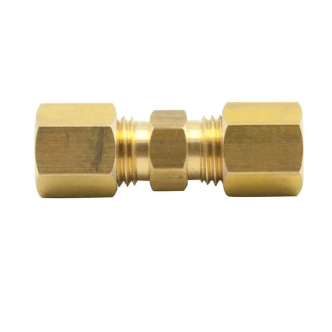 Brass Compression Tube Fitting Union Coupling Kit For Automotive Hydraulic Braking Systems, Six Size Assortment Of One Eighth Inch, Three