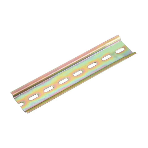 Din Rail Slotted Iron Mounting Guide One Piece Bronze Tone Five Inch Long Thirty Five Millimeter Wide Six Point Five Millimeter High