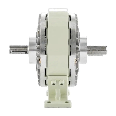 Electromagnetic powder clutch brake with base for DC24V, beige housing, dual shafts