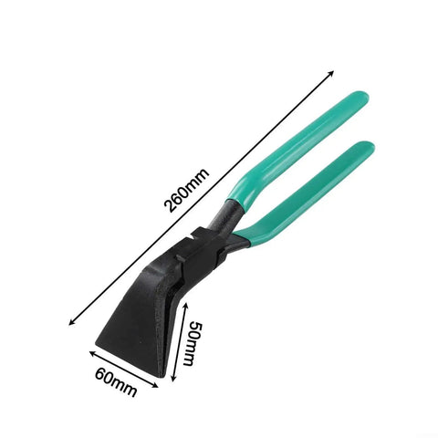 Sheet Metal Bending Pliers Hand Seamers With 45 Degree 90 Degree And Straight Jaw Options shown with measurements