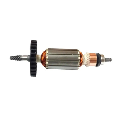 Armature Rotor Assembly For Polisher Motor Replacement, 152 Mm Total Length, 42 Mm Core Height, 35 Mm Core Diameter, 6 Teeth, Beefed Up Copper Windings In Metal Body With High Temperature Enamel, Reliable Replacement Part