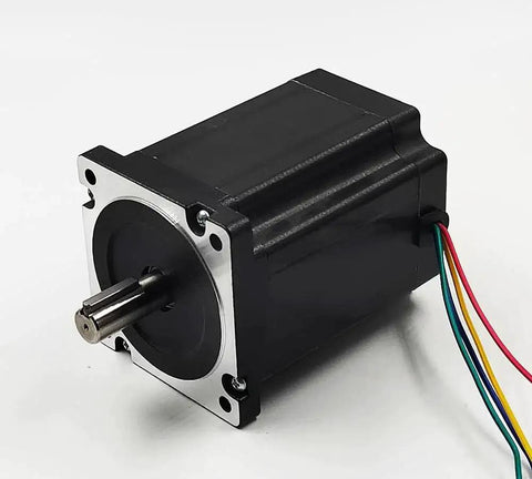 Nema 34 Stepper Motor For CNC Router And Mill With Beefy 8.5Nm Holding Torque 6A Current 118mm Length Black Finish 1.8 Degree Step