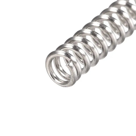 Close-up of 3mm OD Stainless Steel Compression Springs With 0.5mm Wire Size 6mm Compressed Length 10mm Free Length 4N Load Capacity 304