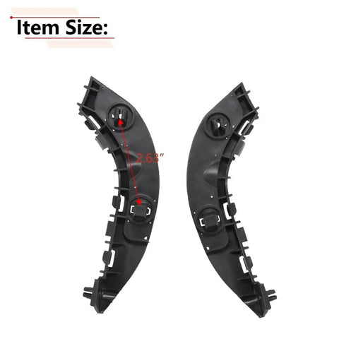 Civic Front Bumper Bracket Pair Left and Right 2006 2011 Compatible made of black plastic, size shown 2.63 inches