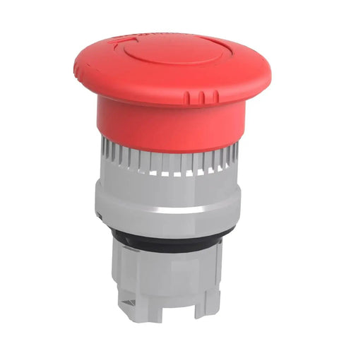 Harmony XB4 Emergency Stop Push Button Head Red Mushroom 40mm with Latching Turn to Release, chromium-plated bezel for 22mm cutouts