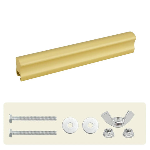 Six Pack Adjustable Matte Gold Drawer Pulls For Cabinets And Furniture, Versatile 1 Inch To 4 Inches Hole Centers Mounting