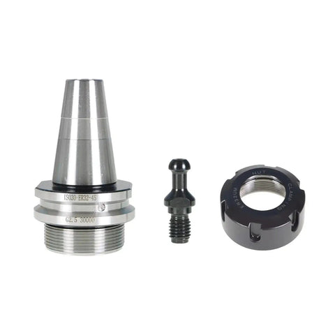 ISO30 CNC Tool Holder With ER32-45L Balance Collet Chuck G2.5 30000RPM stainless steel pull stud and chuck component set