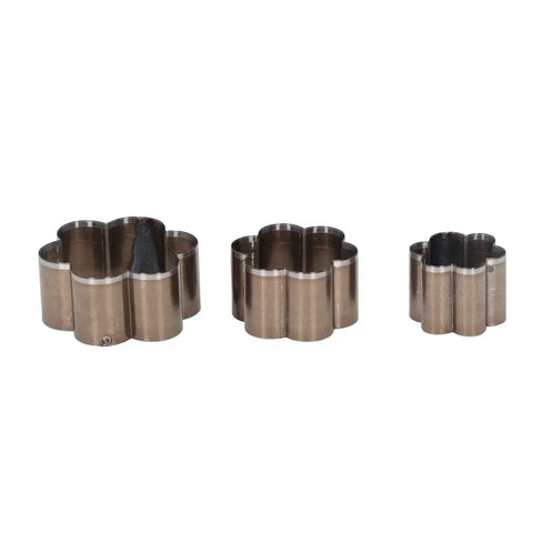 Flower Shape Leather Cutting Die Punch Set For DIY Crafts Three Sizes 30mm 40mm 50mm Steel Die Punches displayed