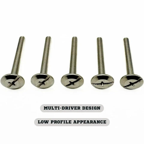 Combo Sidewalk Bolts Set In 304 Stainless Steel For Hurricane Hardware, One Quarter Inch By One Inch, 25 Pack