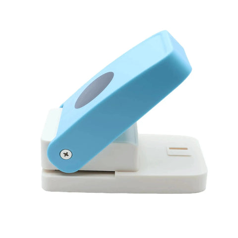 Side view of candy color circle punch 1.5 inch lever round punch for scrapbooking and card making, 38mm hole punch for crafting.