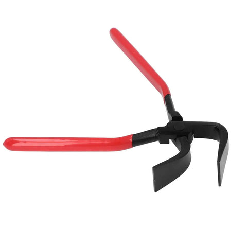 3 Piece Sheet Metal Bending Pliers Set with 90 Degree Jaws, red handles, heavy duty for auto body fabrication, 40mm jaw width