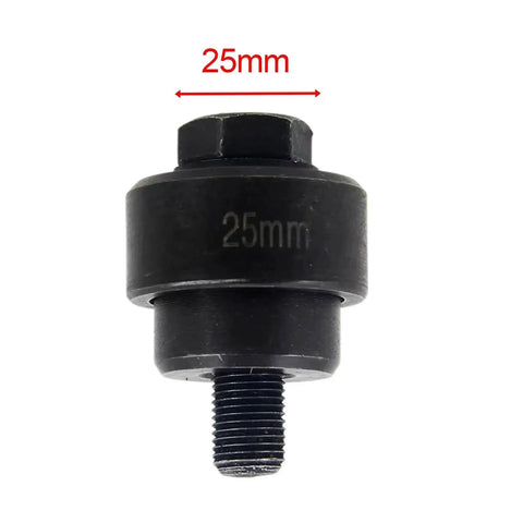 Pro Grade Heavy Duty Sheet Metal Punch Kit 25mm Manual Knockout Die and Punch with Durable Bearing Steel, close-up view.