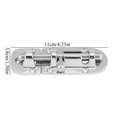 Aumotop boat door/window lock latch, marine-grade stainless steel, 110mm length, silver