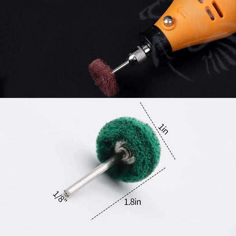 Abrasive Wheel Set For Rotary Tools 50 100 200 Pieces One Inch Buffing Polishing Wheels With One Eighth Inch Shank Five Grits 120 180 320 400 600