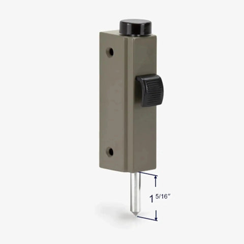 Auxiliary foot lock for gliding patio doors compatible with Andersen OEM Part 1997220, stone diecast construction