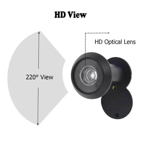 Ultra HD Door Peephole Viewer Built Tough In Solid Brass With Heavy Duty Rotating Privacy Cover 220 Degree View