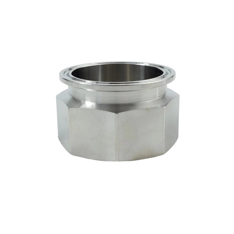 Geife stainless steel 304 tri-clamp to female NPT adapter, 2in FNPT x 2in TC