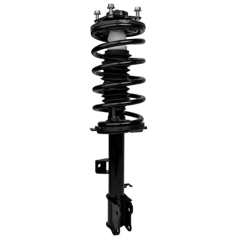 Front Suspension Kit 10pc For Mazda Tribute, Ford Escape, Mercury Mariner, front strut with coil spring close-up.
