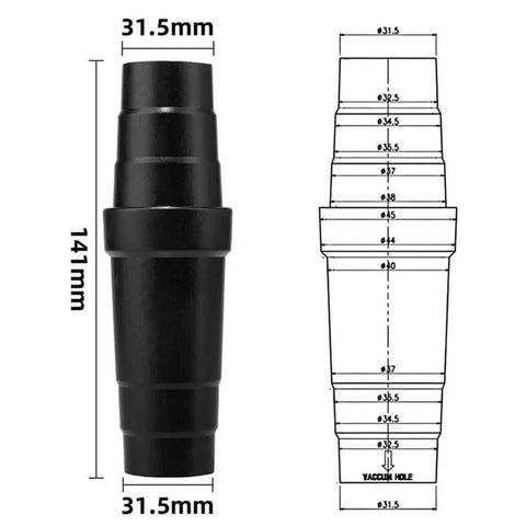 Universal Vacuum Hose Adapter Reducer For Any Cleaner, Easy Install ABS Plastic Conversion Coupler, Compatible With Most Vacuum Models