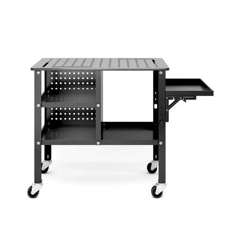 36 Inch By 24 Inch Beefy Heavy Duty Welding Table On Wheels With 1200 Pound Capacity Mobile Steel Workbench With Adjustable Shelves