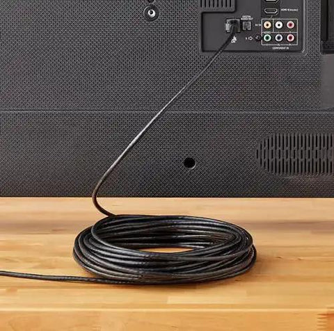 Cat 6 Ethernet Patch Cable 50 Foot With RJ45 Gold Plated Connectors connected to TV for fast home network