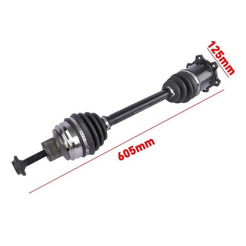Front CV Axle Shaft Assembly For Audi Q5 2.0T 2013-2017 Driver Or Passenger Side OE Replacement 8R0-407-271-G shown length 605mm