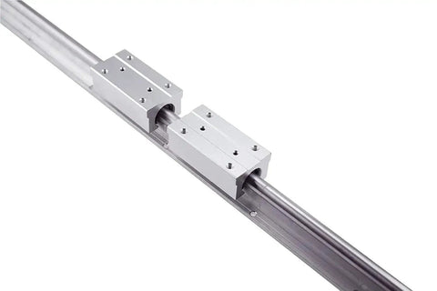 Set Of 2 20mm SBR20 LUU Linear Bearing Blocks Long Slide Pillow Blocks For 20mm Linear Guide Rail Aluminum CNC Router Parts Heavy Duty Smooth Motion Performance installed on rail