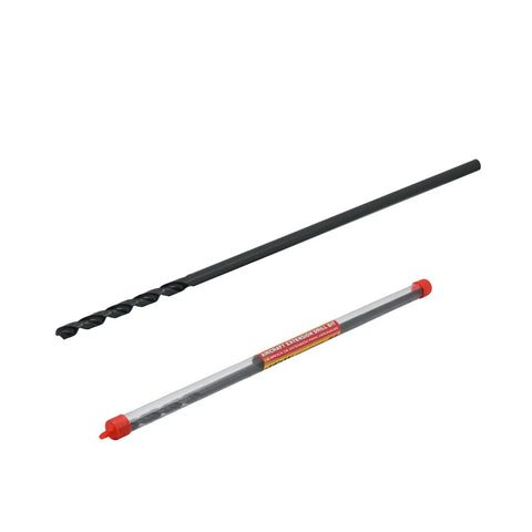1/4 Inch By 8 Inch Long Drill Bit With Black Oxide Coating And Cobalt Alloy, shown with protective packaging