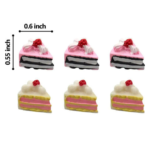 Triangle Cake Topper Set Of 6 Magnetic Hinge Heads For Door Hinges And Door Decoration On Metal Surfaces Cute Tiny Decorative Toppers For Doors Cabinets Closets And Home Decor, cake shapes with cream and cherry details