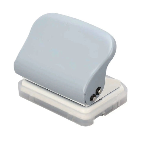 3 Hole Punch Portable Handheld Paper Punch For A7 And A4 With All Metal Body, front view showing compact design and metal construction.