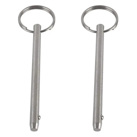 4 Pack Quick Release Pin For Bimini Tops And Marine Hardware, Quarter Inch Diameter, 3.75 Inch Overall Length, stainless steel pins