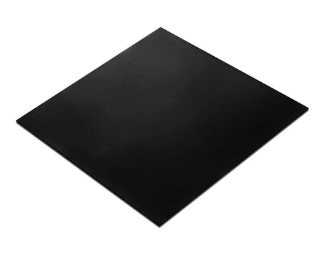 Herco 1/4 in thick black Viton FKM rubber sheet, 12x12 in