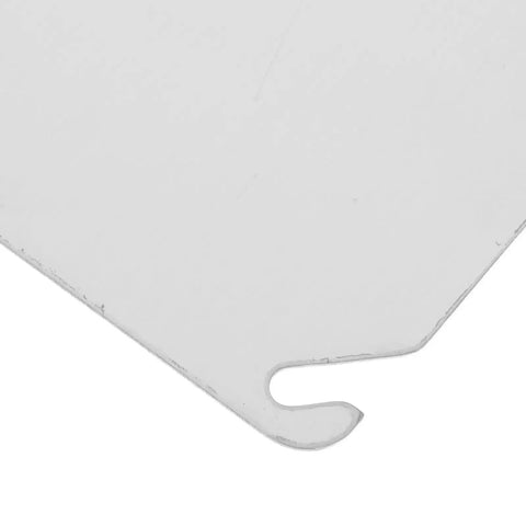 Close-up of metal corner from 4 Pack Square Electrical Box Cover Plates For Blank Control Panels Or Junction Boxes No Fuss Easy Install Metal Wall Socket Blank Plate Enclosure Cap For Office And Home showing detail.