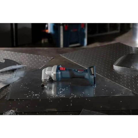 18V 16 Gauge Nibbler With Brushless Motor And Rotating Die Holder For Pro Grade, Versatile Sheet Metal Cuts on workbench