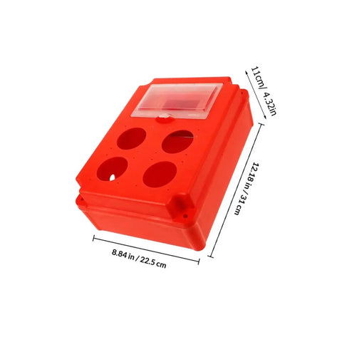 Portable Weatherproof Outdoor Electrical Junction Box With Impact Resistant Plastic Enclosure dimensions visible