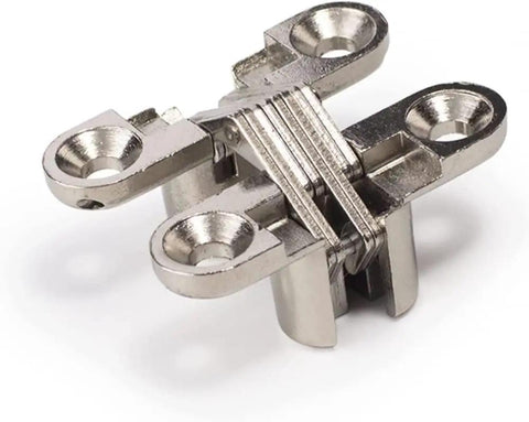 Hidden 180 Degree Invisible Hinge Set For Doors And Cabinets, Alloy Construction, Concealed Cross Hinge For Gate And Furniture