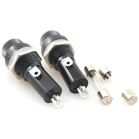 4 Pack 6x30mm Fuse Holders Panel Mount Screw Cap Style Built To Last For 250V AC 10A And 125V AC 15A Fuses