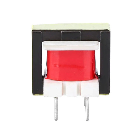 Front view of 1300 To 8 Ohm Impedance Audio Transformer EE14 Single Phase Oil Immersed And Air Cooled, red and black components
