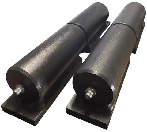 Beefy 9 Inch Barrel Hinges With Plate Weld-On For Heavy Duty Gates And Doors, 2000 Lbs Load Per Hinge, 4000 Lbs Per Pair, Set Of Four