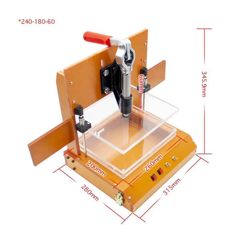 PCB Test Frame Jig For PCBA Testing Bakelite Fixture Rack With Open Cover And Replaceable A B C Boards Adjustable B To C Spacing Rotatable C Board Adapter Type 240 180 60