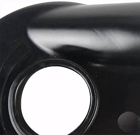 Close-up view of Grinder Vacuum Shroud Cover for 7 Inch Angle Grinders Universal Dust Shield, rubber and plastic construction.