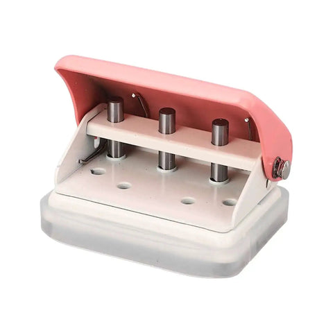 Three Hole Punch Handheld Paper Puncher With Five Sheet Capacity And Alignment Posts For B5 A5 A4 A6 A7 Sized Papers