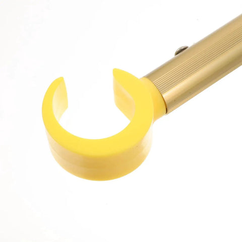 Close-up of yellow grip end of 0.4m Adjustable Window Catch Pole Tool for High Windows Ergonomic Tension Rod For Easy Opening And Closing